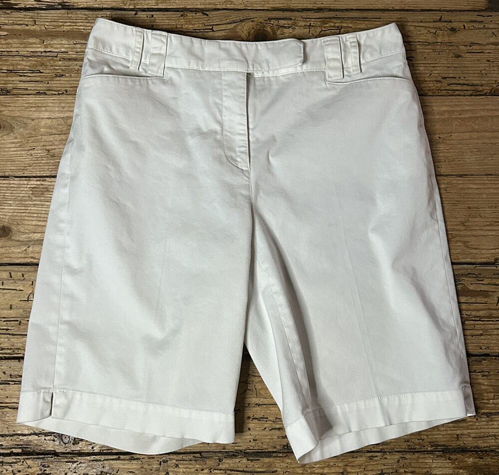 Liz Golf Womens Size 4 White Bermuda Audra Shorts
